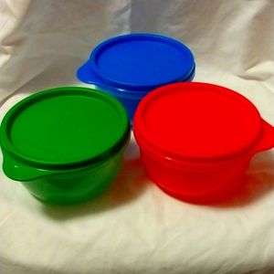 3 pc. Set of Tupperware brand mini bowls